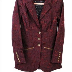 Free People BOHO Corset Lace Blazer Jacquard